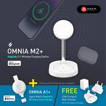 Load image into Gallery viewer, OMNIA M2+ MagSafe 2 +1 Wireless Charging Station + OMNIA A1+ Apple Watch Magnetic Wireless Fast Charger