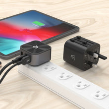 Load image into Gallery viewer, EVE II Bluetooth Transmitter & Receiver + OMNIA T3 Universal Travel Adapter