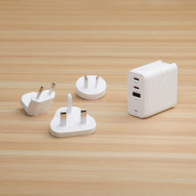 Load image into Gallery viewer, P67 GaN 67W 3-Port Fast Charging Wall Charger + iLinio C100 USB-C to USB-C 100W Magnetic Charging Cable (2-Pack)