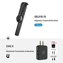 Load image into Gallery viewer, SELFIE III - Magnetic Tripod Selfie Stick (120 cm) + EVE II Bluetooth Transmitter & Receiver