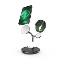 Load image into Gallery viewer, OMNIA M3+ Magnetic 3-in-1 Wireless Charging Station (Apple MFW-Certified) + OMNIA C2 Magnetic Wireless Car Charger