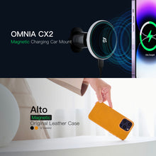 Load image into Gallery viewer, OMNIA CX2 Magnetic Charging Car Mount + Alto Clop Leather Case