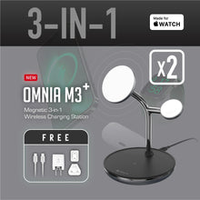 Load image into Gallery viewer, OMNIA M3+ Magnetic 3-in-1 Wireless Charging Station (Apple MFW-Certified) x2