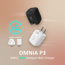 Load image into Gallery viewer, OMNIA P3 USB-C 33W Compact Wall Charger