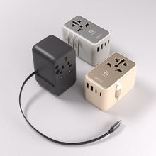 Load image into Gallery viewer, T100L 100W Universal Travel Adapter with Built-In USB-C Cable
