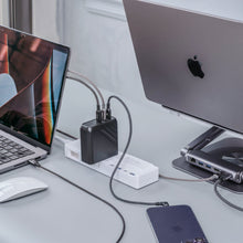 Load image into Gallery viewer, OMNIA Pro 140 140W 3-Port Power Charging Kit＋Mac 360 Aluminum Foldable Stand
