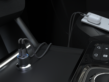 Load image into Gallery viewer, C40	40W Fast Dual USB-C Car Charger + CQ1 Qi2 Magnetic Charging Car Mount
