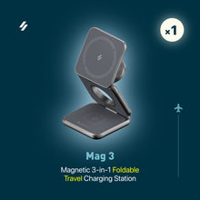 Load image into Gallery viewer, Mag 3 Magnetic 3-in-1 Foldable Travel Charging Station
