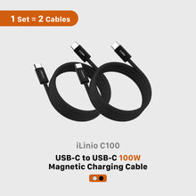 Load image into Gallery viewer, iLinio C100 USB-C to USB-C 100W Magnetic Charging Cable
