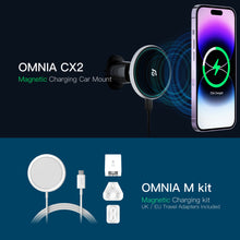 Load image into Gallery viewer, OMNIA CX2 Magnetic Charging Car Mount ＋ OMNIA M Kit Magnetic Charging Kit
