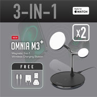 OMNIA M3+  Magnetic 3-in-1 Wireless Charging Station (Apple MFW-Certified) x2