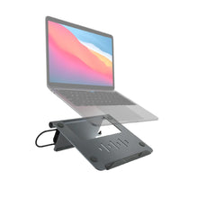 Load image into Gallery viewer, CASA Hub Stand USB-C 5-in-1 Laptop Stand Hub + iKlips DUO+ 256GB Apple Lightning iOS Flash Drive (Black)
